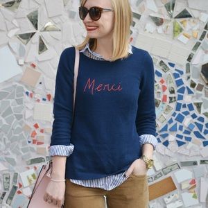NEW WITH TAG • OLD NAVI MERCI PARISIAN SWEATER